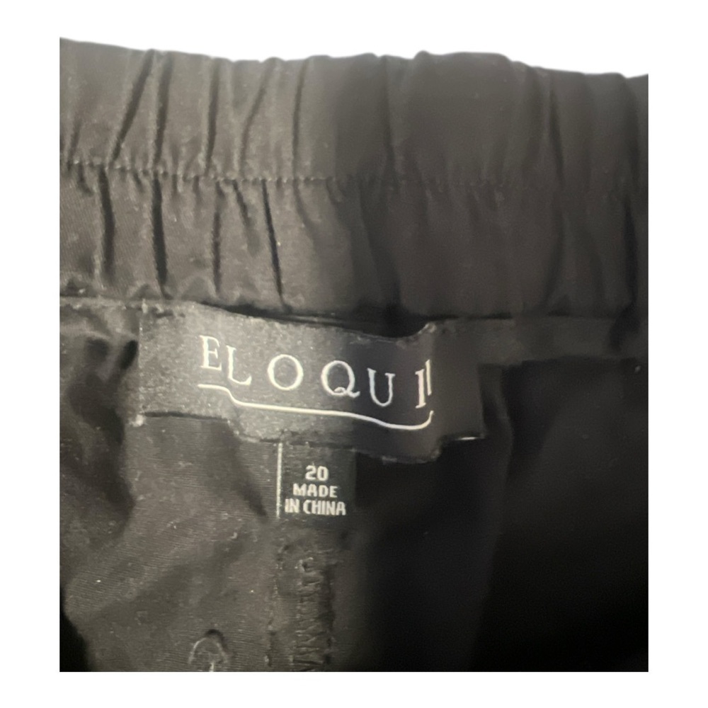 Eloquii Cotton Blend Black Wide Leg Black Shorts Size 20 MA1 - Picture 2 of 5